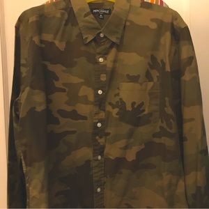 Mens J Crew Mercantile CAMO Shirt XL